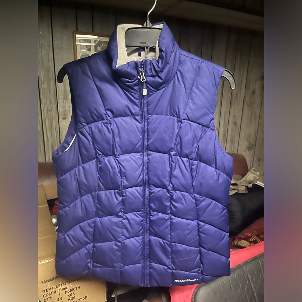 Eddie Bauer Women's Blue Puffer Vest